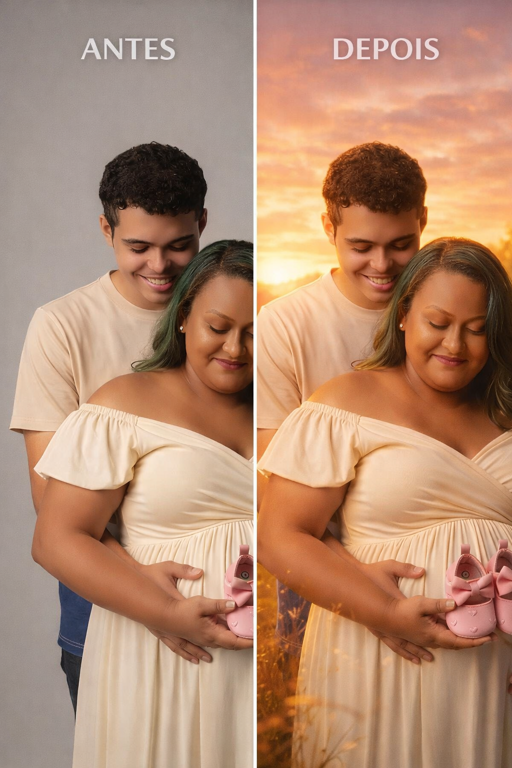 Segundo exemplo de edição de ensaio gestante